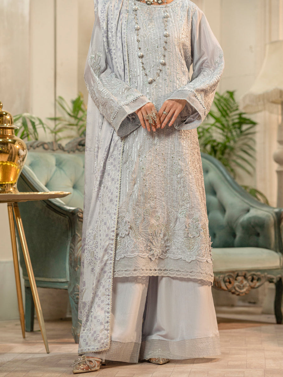 GREY CHIFFON 3PC STITCHED | AL-3PS-LS-NZ-425/AM-2797E – J. Junaid ...
